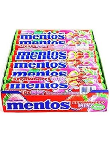 Mentos Stick Fresa Mix (20Uds)