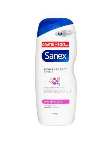 Sanex Gel Dermo Prohydrate 600Ml+100 (12Uds)