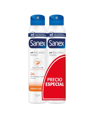 Sanex Desod. Spray Sensitive Duplo (6Uds)