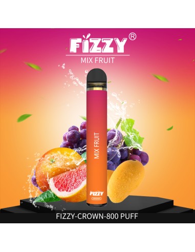 Fizzy Crown Mix Fruit 800 Puffs (10Uds) Unidad
